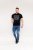 D555 Willoughby NYC Dot Printed T-Shirt Black - Herren-T-Shirts - Herren-T-Shirts in großen Größen