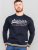 D555 Marlow Printed Crew Neck Sweatshirt Navy - Herren-sweater und -hoodies - Herren-Sweater und -Hoodies in großen Größen