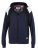 D555 Silverton Contrast Panneled Hoodie Navy - Herren-sweater und -hoodies - Herren-Sweater und -Hoodies in großen Größen