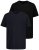 JP1880 711318 T-Shirt mit V-Ausschnitt Doppelpack Schwarz - Herren-T-Shirts - Herren-T-Shirts in großen Größen