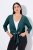 Ulla Popken 794514 Jersey-Bolero zum Knoten Petrol - Boleros - 