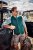 JP1880 Mottled Stretch Knit Stand-up Collar Vest Turquoise Blue - Festmode - Festliche Mode – Stilvoll und bequem feiern