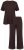 Ulla Popken 806944 Pyjama mit kurzen Ärmeln Braun - Pyjama/Loungewear - 