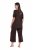 Ulla Popken 806944 Pyjama mit kurzen Ärmeln Braun - Pyjama/Loungewear - 
