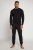 JP1880 Two-piece Pyjamas Long Sleeve and Long Trousers Black - Herrenunterwäsche & bademode - Herrenunterwäsche & Bademode in großen Größen