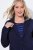 Ulla Popken 812754 Jerseyblazer aus Punto di Roma Dunkelblau - Blazer - Blazer für Frauen in Großgrößen