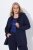 Ulla Popken 812754 Jerseyblazer aus Punto di Roma Dunkelblau - Blazer - Blazer für Frauen in Großgrößen