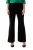 Ulla Popken 813306 Weite Anzughose mit Gummibund Schwarz - Stoffhosen - Weite Stoffhosen für Damen