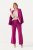 Ulla Popken 813306 Weite Anzughose mit Gummibund Magenta - Stoffhosen - Weite Stoffhosen für Damen