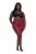 Ulla Popken 815580 3/4-Strumpfleggings mit Oberschenkelschutz 80 den Rot - Strumpfhosen & Socken - 