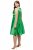 Ulla Popken 817135 Abendkleid in A-Linie mit V-Ausschnitt Grün - Abendkleider - Abendkleider für Damen in großen Größen