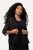 Ulla Popken 817211 Oversize-Chiffonjacke mit Schalkragen Schwarz - Jacken - Große Jacken für Damen