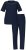 Ulla Popken 821244 Pyjama mit Punkten Dunkelblau - Pyjama/Loungewear - 