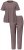 Ulla Popken 821244 Pyjama mit Punkten Braun - Pyjama/Loungewear - 