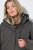 Ulla Popken 821737 Wattierter HYPRAR Parka mit Kapuze Dunkelgrau meliert - Jacken - Große Jacken für Damen