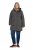 Ulla Popken 821737 Wattierter HYPRAR Parka mit Kapuze Dunkelgrau meliert - Jacken - Große Jacken für Damen