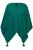 Ulla Popken Knit Pointed Hem Poncho Emerald Green - Hoodies & Sweatshirts - 