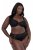 Ulla Popken 822864 Geblümte Slips mit Spitze Schwarz - Slips - 