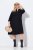 Ulla Popken 823290 Midikleid mit V-Ausschnitt Schwarz - Midikleider - Midikleider in großen Größen