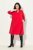 Ulla Popken 823290 Kleid in A-Linie mit Taschen Rot - Midikleider - Midikleider in großen Größen