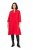 Ulla Popken 823290 Kleid in A-Linie mit Taschen Rot - Midikleider - Midikleider in großen Größen