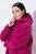Ulla Popken 823371 Teddyjacke mit Kapuze und gesteppten Taschen Fuchsia - Fleecekleidung - 