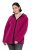 Ulla Popken 823371 Teddyjacke mit Kapuze und gesteppten Taschen Fuchsia - Fleecekleidung - 