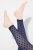 Ulla Popken 823383 Gepunktete Strumpfleggings Dunkelblau - Strumpfhosen & Socken - 