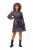 Ulla Popken 824976 Gemustertes Kleid Dunkelblau - Midikleider - Midikleider in großen Größen