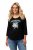 Ulla Popken Horticultural Graphic Floral Tee Black - Bedruckte T-shirts für damen - 