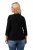 Ulla Popken Horticultural Graphic Floral Tee Black - Bedruckte T-shirts für damen - 