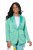 Ulla Popken 826161 Strukturierter Blazer Grün - Blazer - Blazer für Frauen in Großgrößen