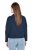 Ulla Popken 827116 Bolero mit Stehkragen aus Leinenmix Dunkelblau - Boleros - 