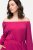 Ulla Popken 827740 Jerseykleid mit 3/4-Ärmeln Rosa - Midikleider - Midikleider in großen Größen