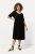 Ulla Popken 829837 Kurzärmliges Kleid aus Leinenmix Schwarz - Sommerkleider - Große Größen: Leichte Sommerkleider