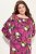 Ulla Popken 830151 Geblümtes Kleid Rosa - Maxikleider - Große Größen: Lange Maxikleider