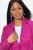 Ulla Popken 830767 Blazer in Crash-Optik Magenta - Blazer - Blazer für Frauen in Großgrößen