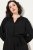 Ulla Popken 831004 Langärmliges Midikleid Schwarz - Maxikleider - Große Größen: Lange Maxikleider
