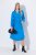 Ulla Popken 831004 Langärmliges Midikleid mit V-Ausschnitt Königsblau - Midikleider - Midikleider in großen Größen