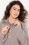 Ulla Popken 831589 Langärmliges Strickkleid mit Rollkragen Grau - Strickkleider - 