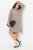 Ulla Popken 831589 Langärmliges Strickkleid mit Rollkragen Grau - Strickkleider - 