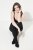 Ulla Popken 833809 Strumpfhose mit Animal-Print Schwarz - Strumpfhosen & Socken - 