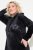 Ulla Popken 834550 Langärmliges Kleid mit Kapuze Schwarz - Sweatkleider - 