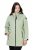 Ulla Popken 835132 HYPRAR Funktionsjacke in A-Linie mit abnehmbarer Kapuze Helles Salbeigrün - Jacken - Große Jacken für Damen