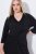 Ulla Popken 836514 Midikleid mit 3/4-Ärmeln Schwarz - Midikleider - Midikleider in großen Größen