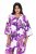 Ulla Popken 838105 Offene Jacke zum Binden Violett - Strickjacken - Strickjacken in großen Größen für Damen