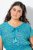 Ulla Popken 838483 Kleid mit Animal-Print Türkis - Sommerkleider - Große Größen: Leichte Sommerkleider