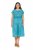 Ulla Popken 838483 Kleid mit Animal-Print Türkis - Sommerkleider - Große Größen: Leichte Sommerkleider
