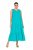 Ulla Popken 839135 Ärmelloses Maxikleid Türkis - Maxikleider - Große Größen: Lange Maxikleider