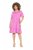 Ulla Popken 840115 Kurzärmliges Jerseykleid Rosa - Jerseykleider - 